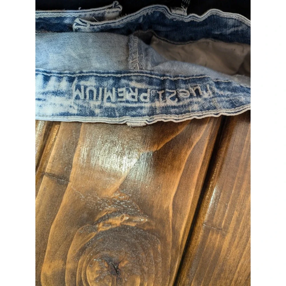 RUE 21 PREMIUM Mens Acid‎ Wash Distressed Skinny Jeans Size 30x32